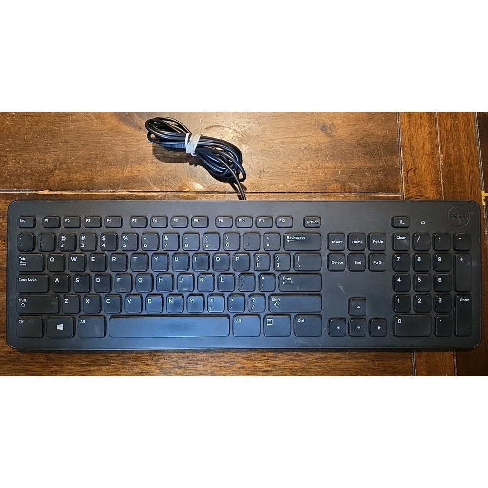 Dell KB113t Black Slim USB Wired PC Desktop Keyboard‎